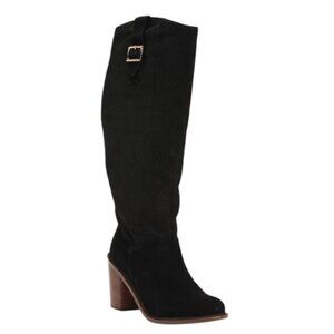 KELSI DAGGER Suede Fletcher Wide Calf High Shaft Boots